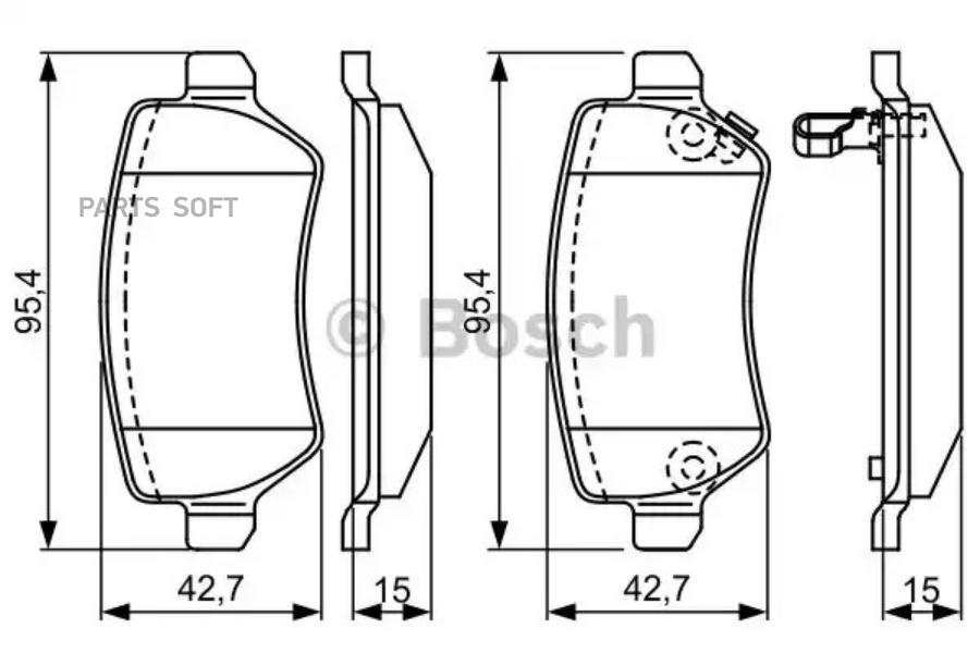 

Тормозные колодки Bosch задние дисковые для Kia Ceed 986495319