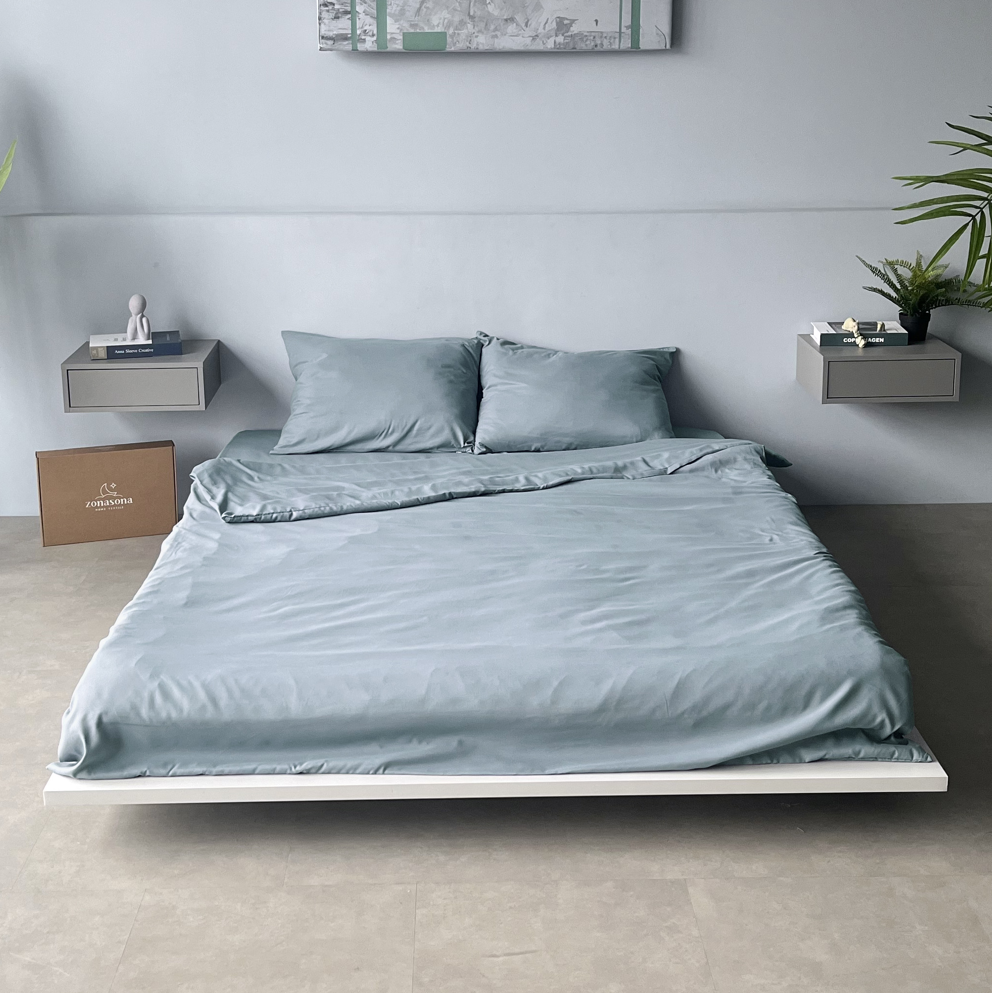 

Постельное бельё ZonaSona Светло-Серый, 2 спальный наволочки 50х70 2 шт, Simple Satin