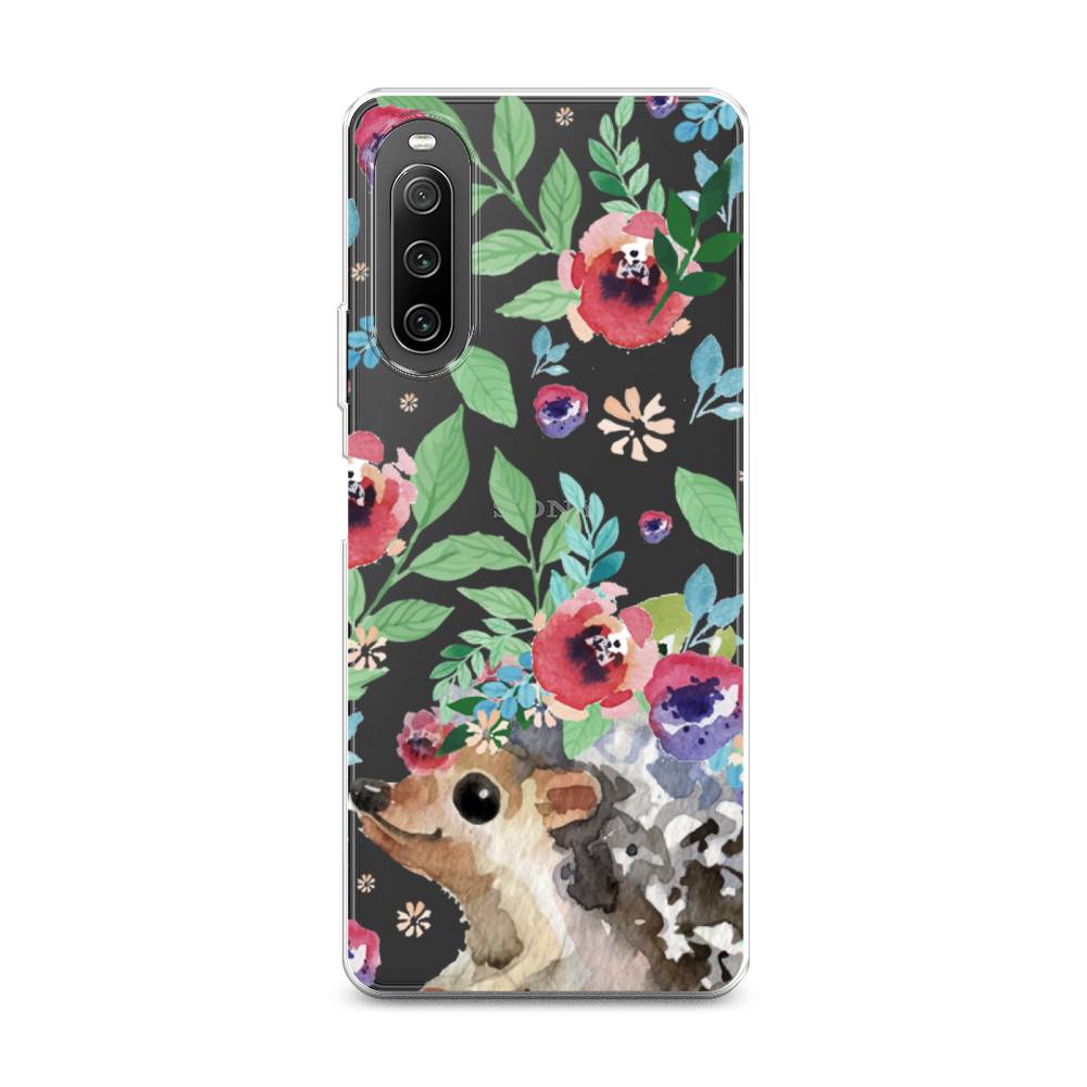 

Чехол Awog на Sony Xperia 10 IV "Ежик в цветах акварель", Разноцветный, 55250-2