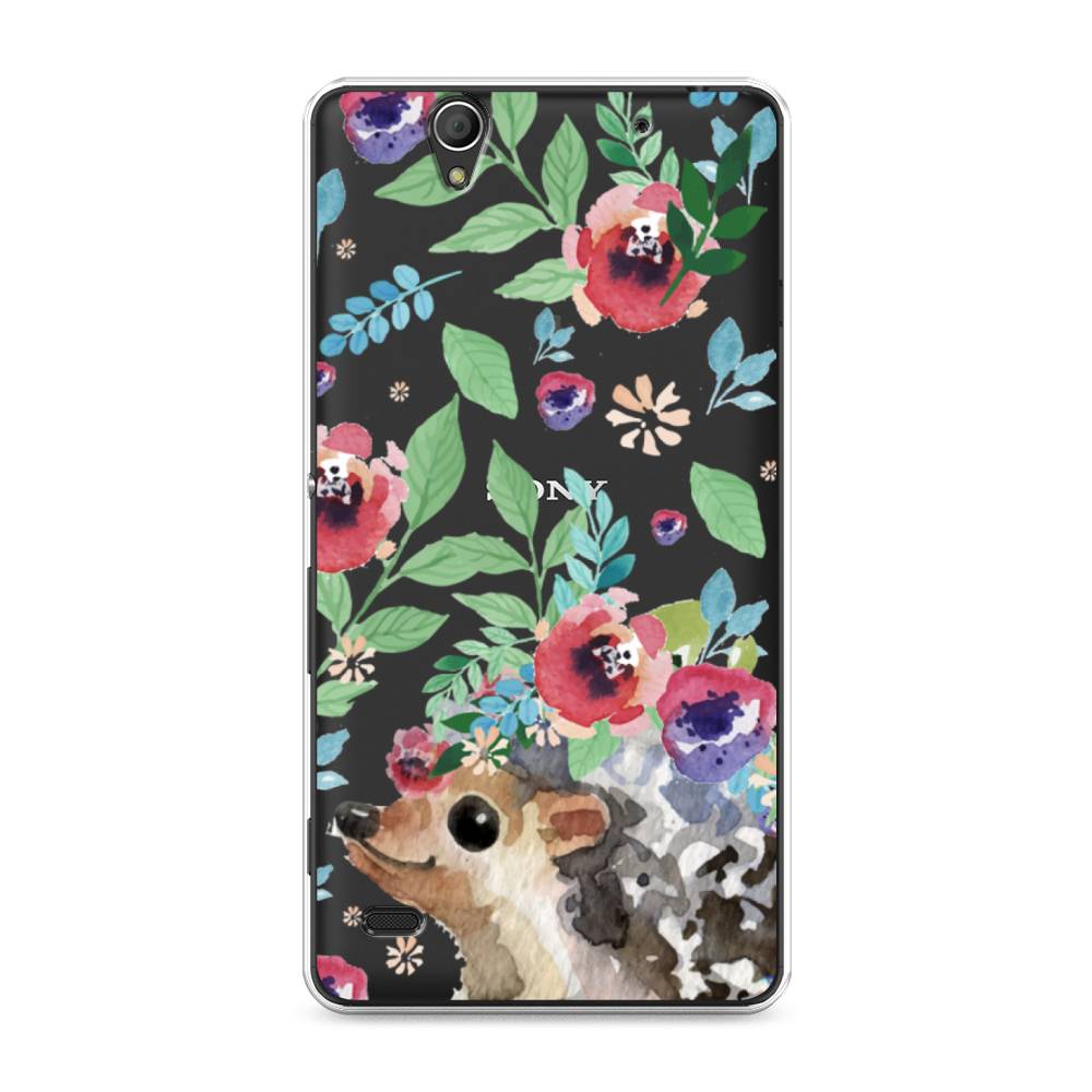 

Чехол Awog на Sony Xperia C4 "Ежик в цветах акварель", Разноцветный, 52650-2