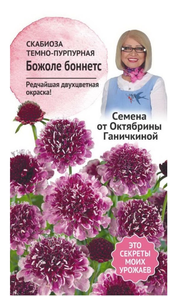 

Семена скабиоза Семена от Октябрины Ганичкиной Beaujolais bonnets 1 уп.