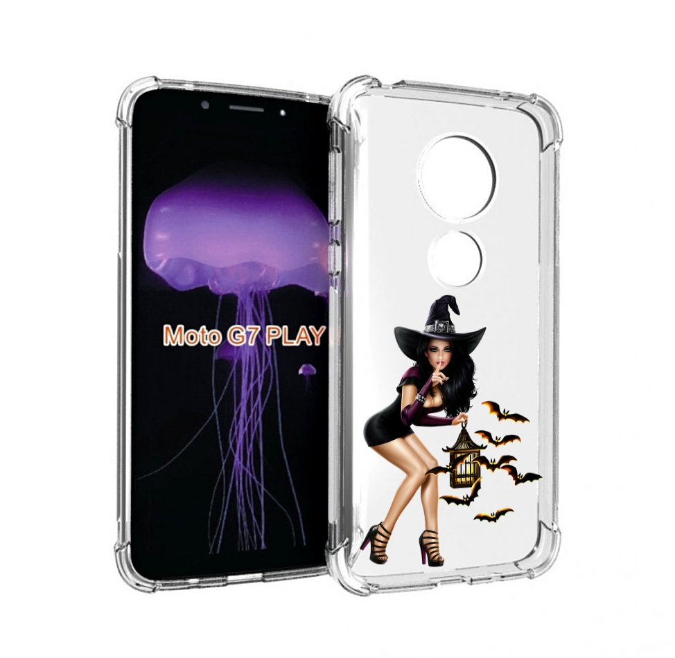 

Чехол MyPads девушка-ведьма женский для Motorola Moto G7 Play, Прозрачный, Tocco