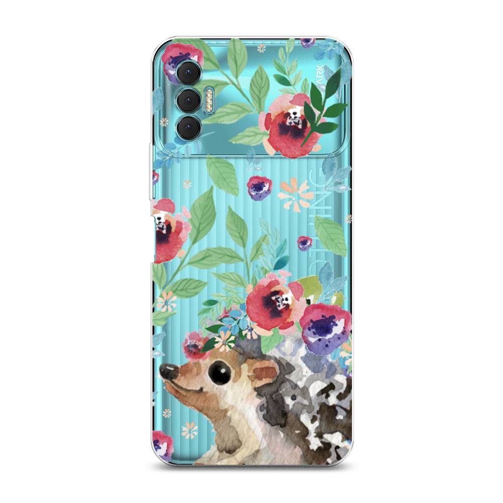 

Чехол Awog на Tecno Spark 8P "Ежик в цветах акварель", Разноцветный, 301450-2