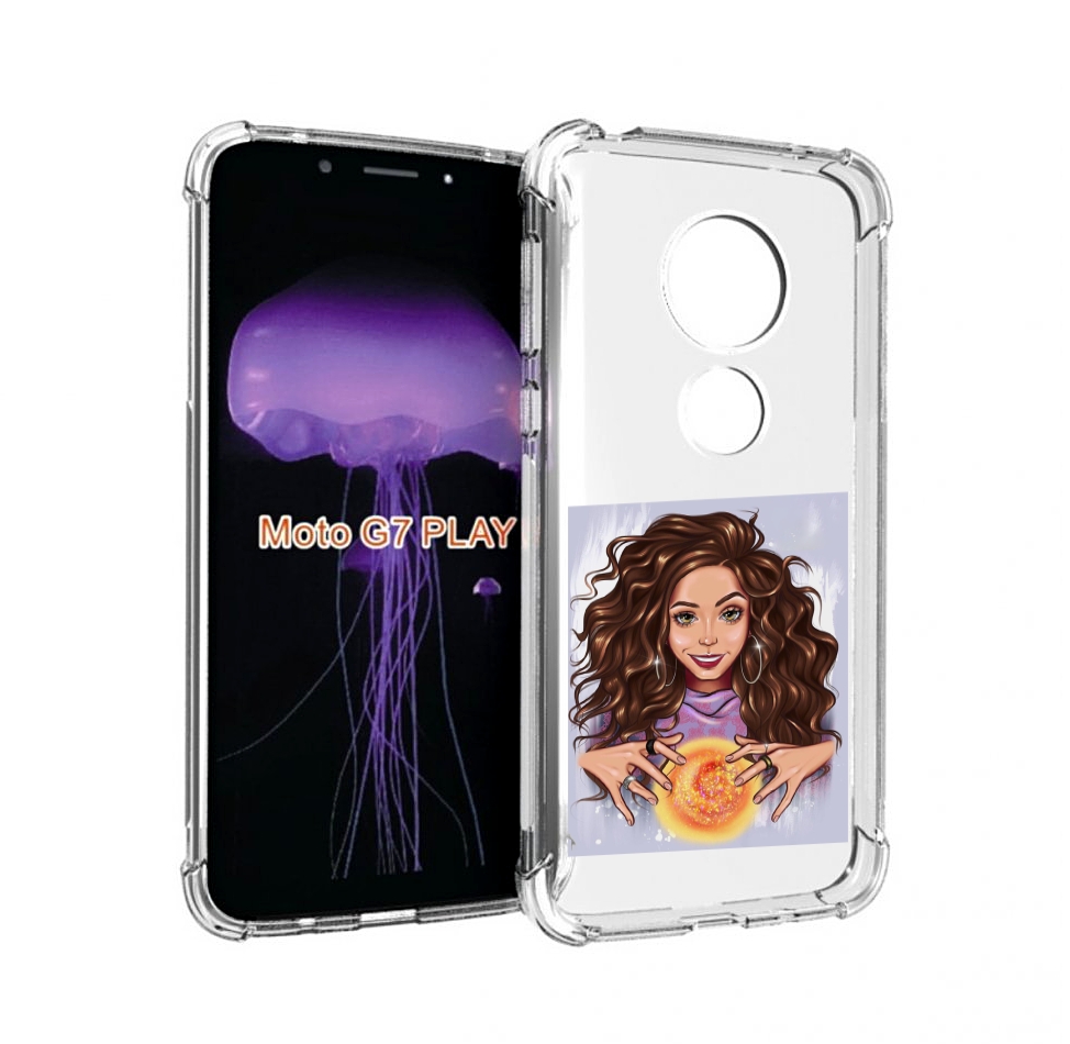 

Чехол MyPads девушка-волшебница для Motorola Moto G7 Play, Прозрачный, Tocco