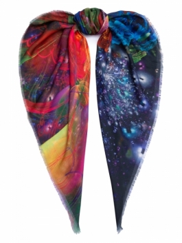 Платок женский Labbra 01-00040926 фуксия, 130х130 см