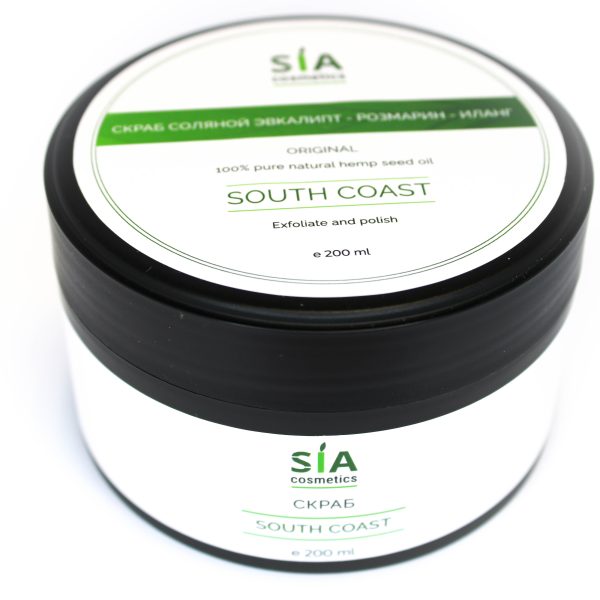 

Соляной скраб для тела SIA-Cosmetics Эвкалипт Розмарин Иланг South Coast