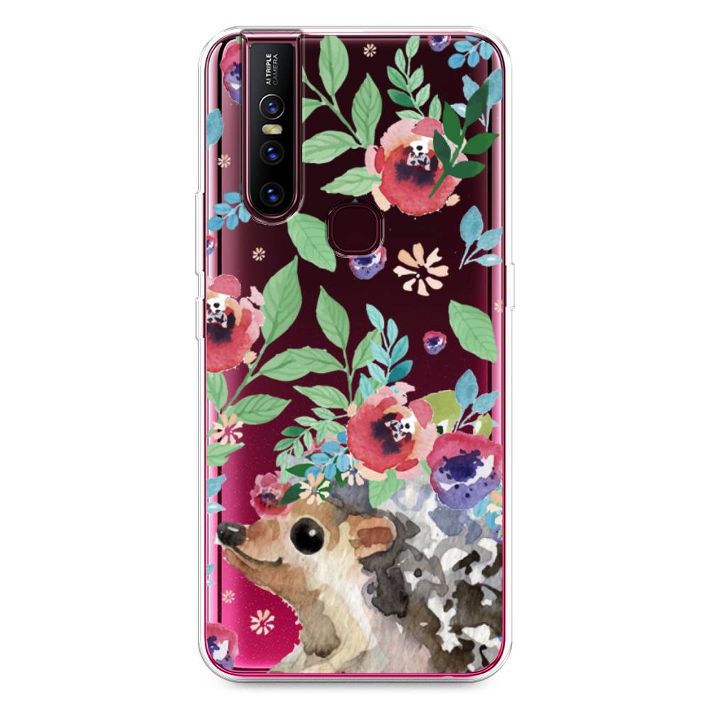 

Чехол Awog на Vivo V15 "Ежик в цветах акварель", Разноцветный, 261050-2