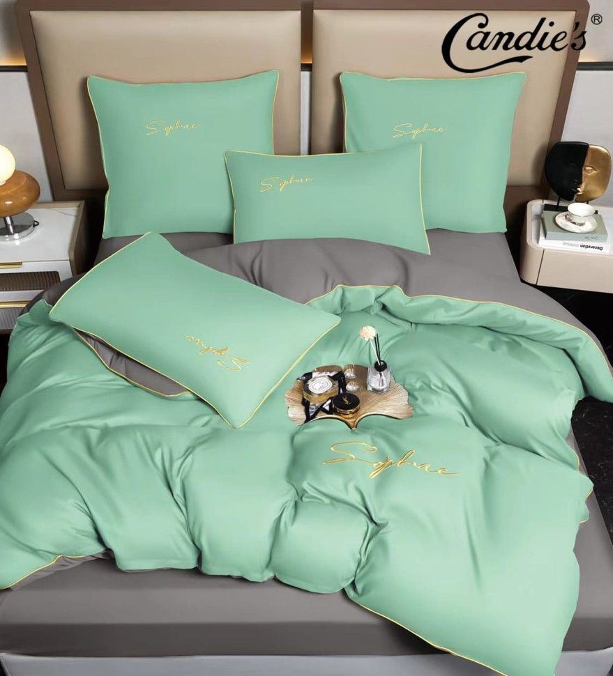 фото Комплект постельного белья candies сатин евро
