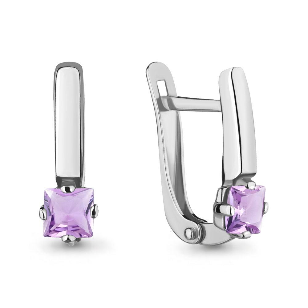 

Серьги из серебра с аметистом Aquamarine 4709204_925_р, 4709204_925_р