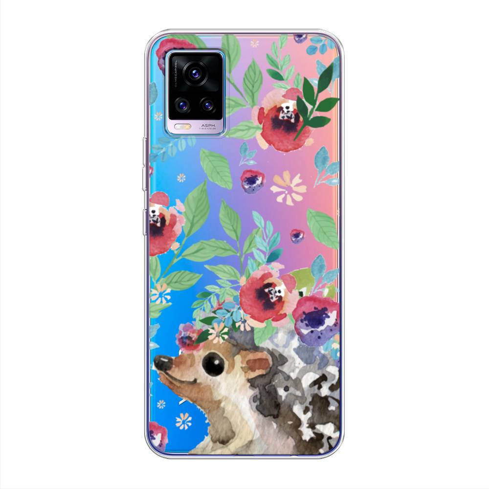 

Чехол Awog на Vivo V20 "Ежик в цветах акварель", Разноцветный, 263350-2