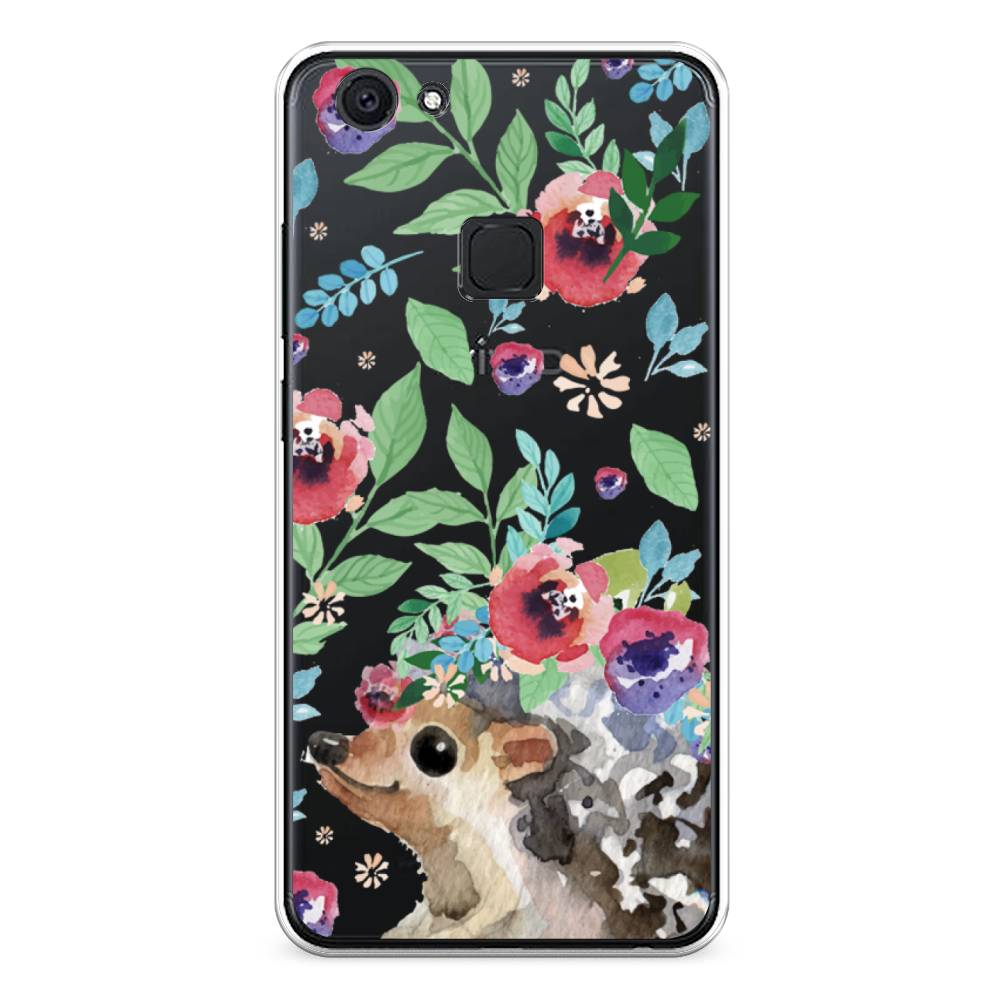 

Чехол Awog на Vivo V7 "Ежик в цветах акварель", Разноцветный, 260450-2