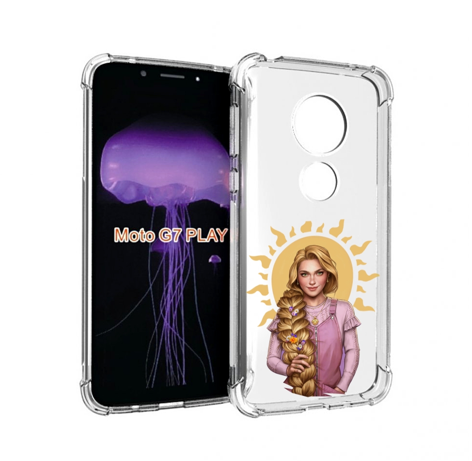 

Чехол MyPads девушка-с-большой-косой для Motorola Moto G7 Play, Прозрачный, Tocco