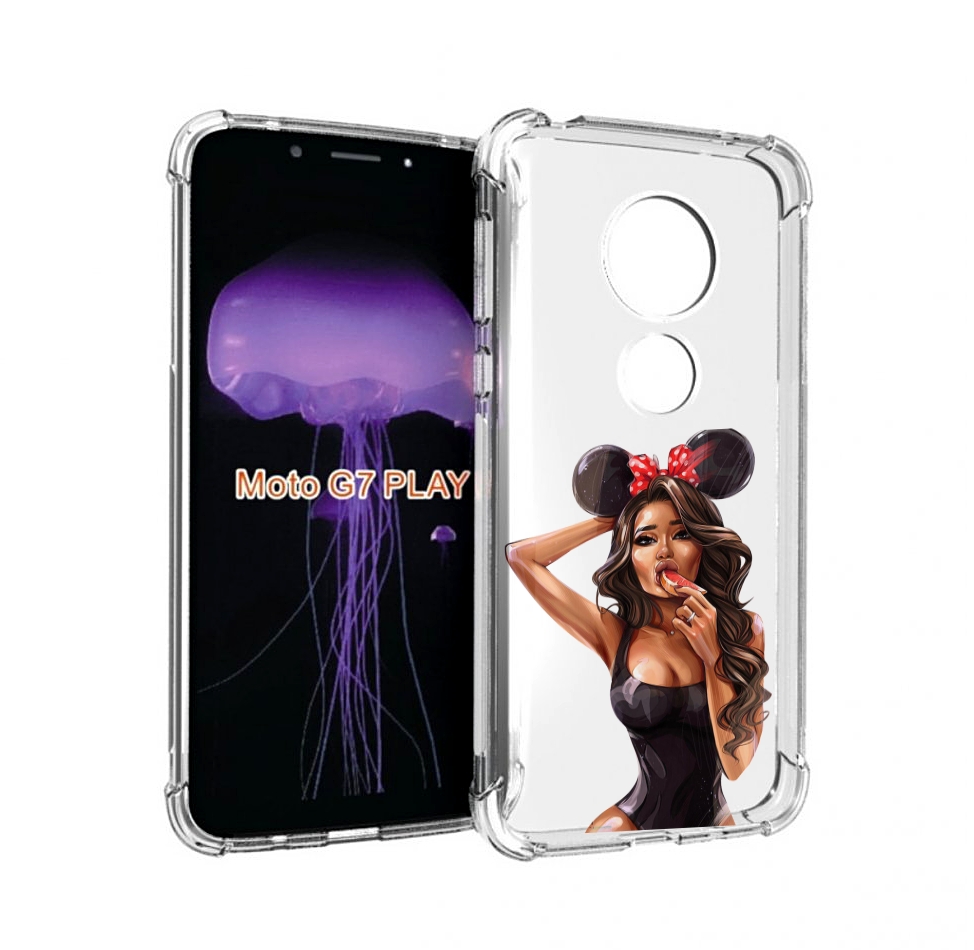 

Чехол MyPads девушка-с-грейпфрутом женский для Motorola Moto G7 Play, Прозрачный, Tocco