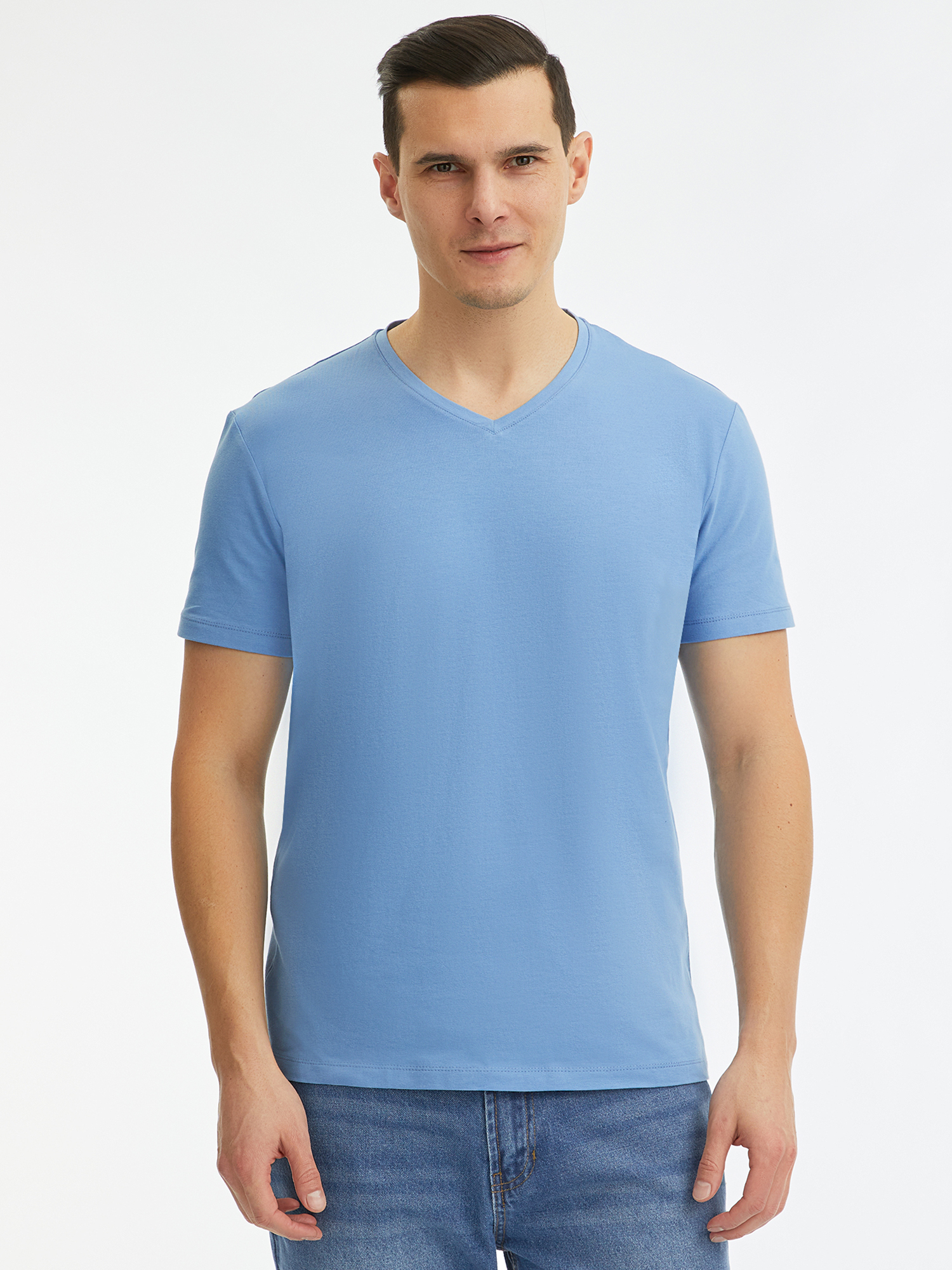 

Футболка мужская oodji 5B612002M синяя 2XL, Синий, 5B612002M