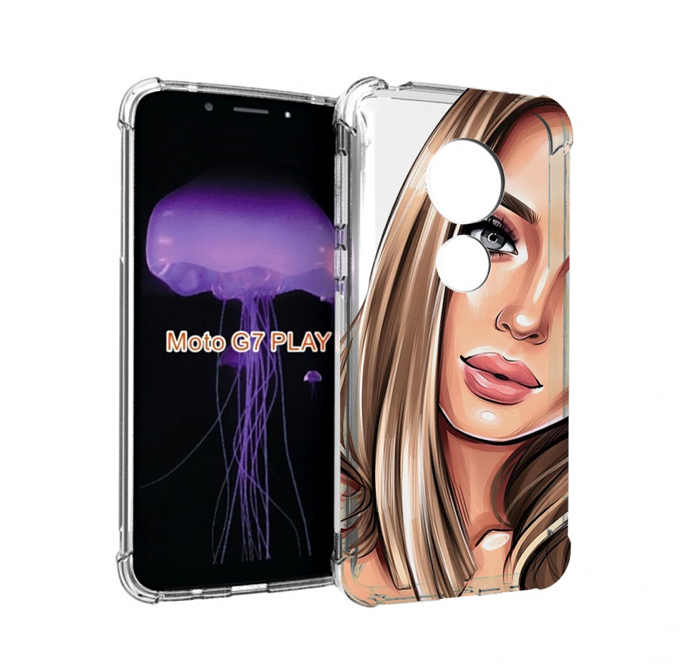 

Чехол MyPads девушка-с-каре женский для Motorola Moto G7 Play, Прозрачный, Tocco
