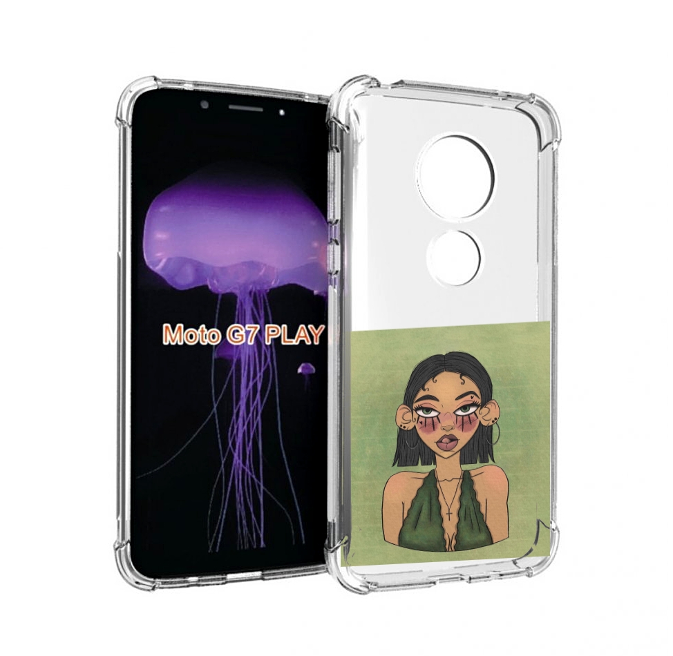 

Чехол MyPads девушка-с-каре-и-тату для Motorola Moto G7 Play, Прозрачный, Tocco