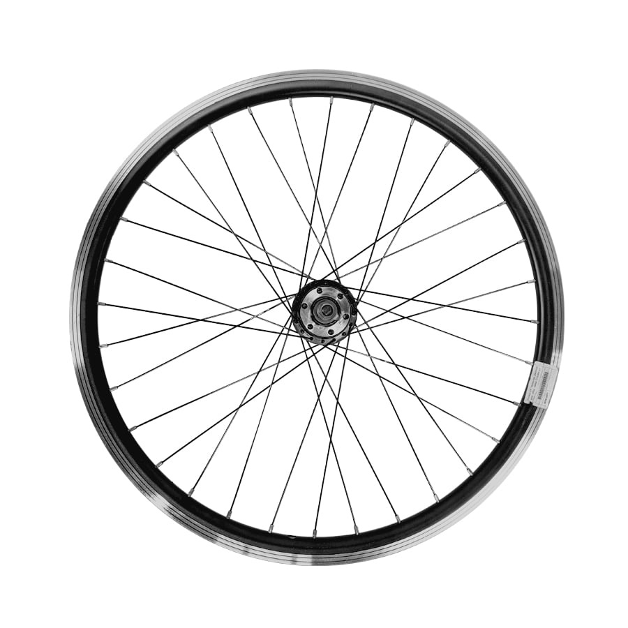 Колесо велосипедное переднее VelRosso 24, в сборе, двойной обод, алюминий, гайки, WSM-24FD
