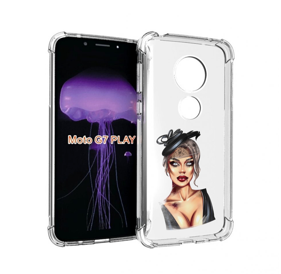 

Чехол MyPads девушка-с-линзами для Motorola Moto G7 Play, Прозрачный, Tocco