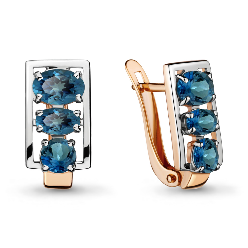 

Серьги из красного золота с топазом Aquamarine 4710408_585_кз, 4710408_585_кз