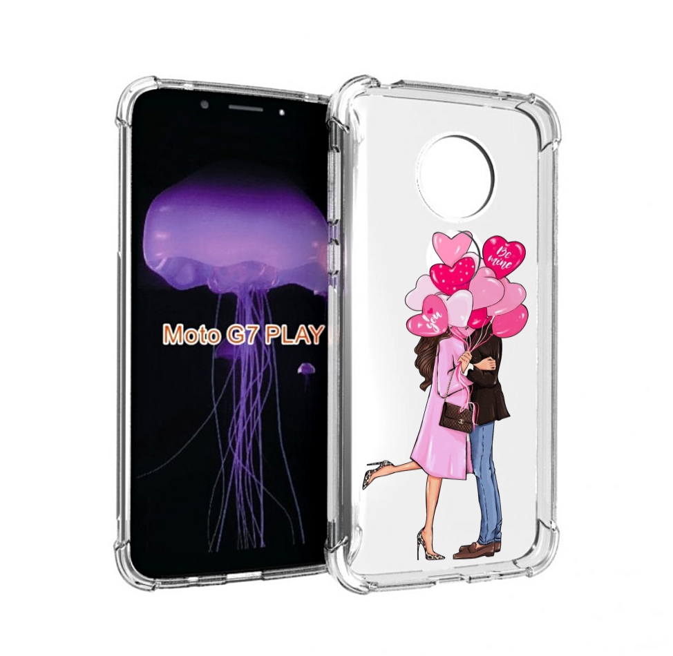 

Чехол MyPads девушка-с-парнем-сердечки женский для Motorola Moto G7 Play, Прозрачный, Tocco