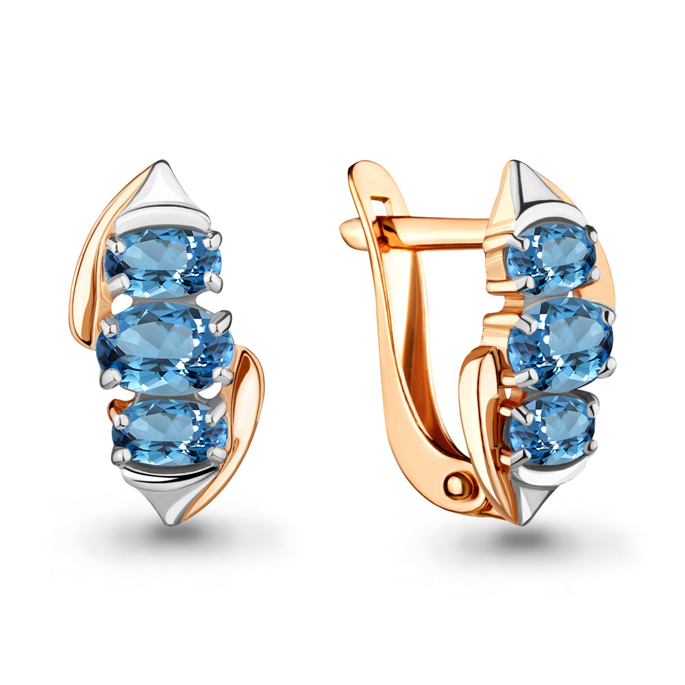 

Серьги из красного золота с топазом Aquamarine 4710605_585_кз, 4710605_585_кз