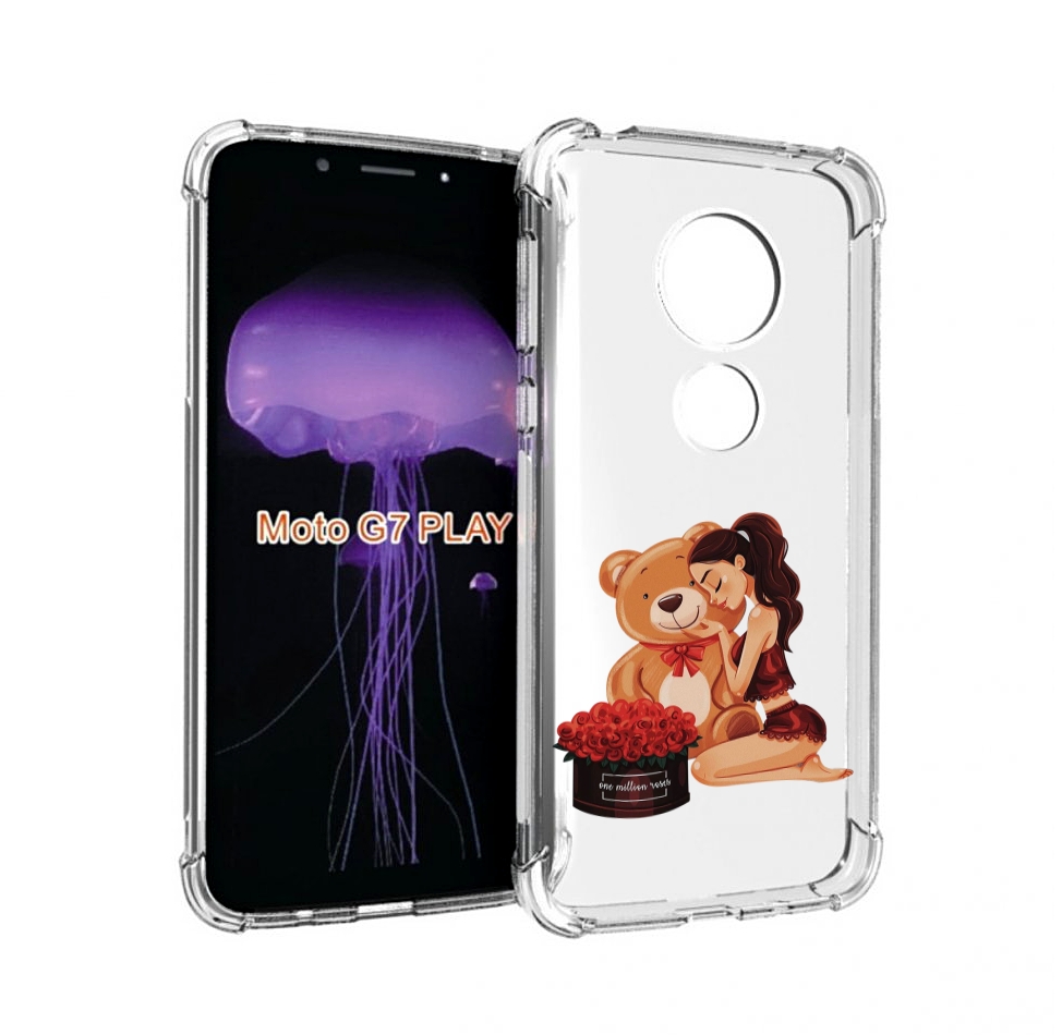 

Чехол MyPads девушка-с-подарками женский для Motorola Moto G7 Play, Прозрачный, Tocco