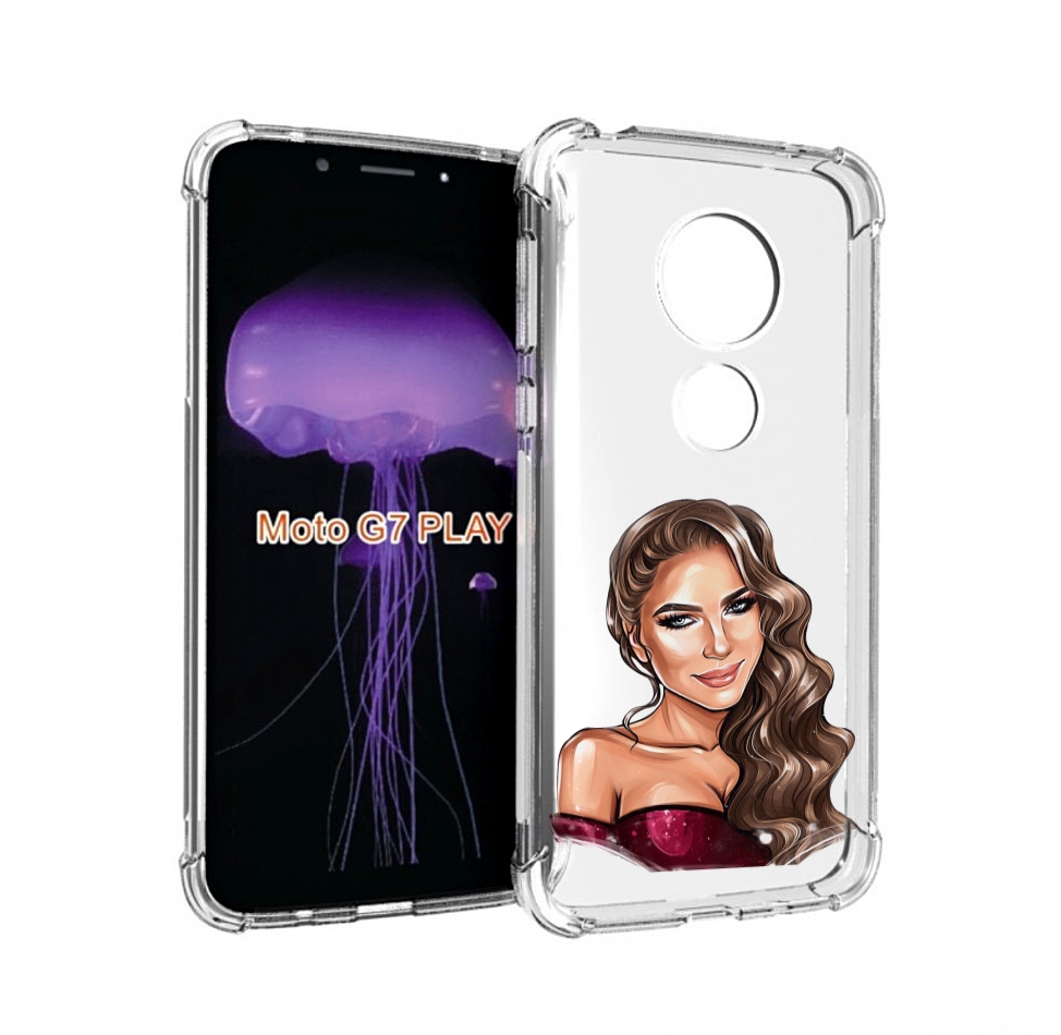 

Чехол MyPads девушка-с-улыбкой женский для Motorola Moto G7 Play, Прозрачный, Tocco