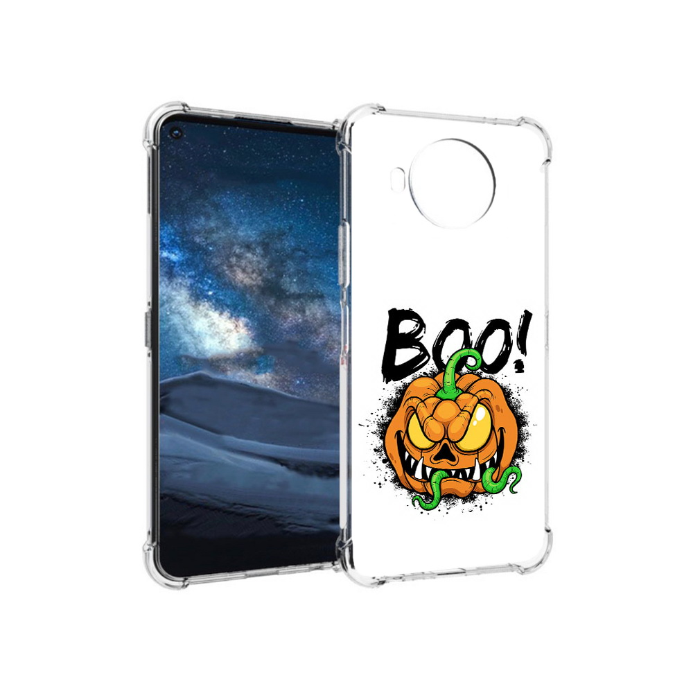

Чехол MyPads Tocco для Nokia 8.3 Хэллоуин бу (PT227053.110.193), Прозрачный, Tocco