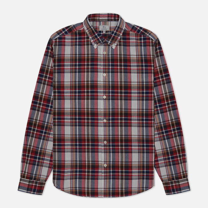 Мужская рубашка Woolrich Poplin Madras красный, Размер S