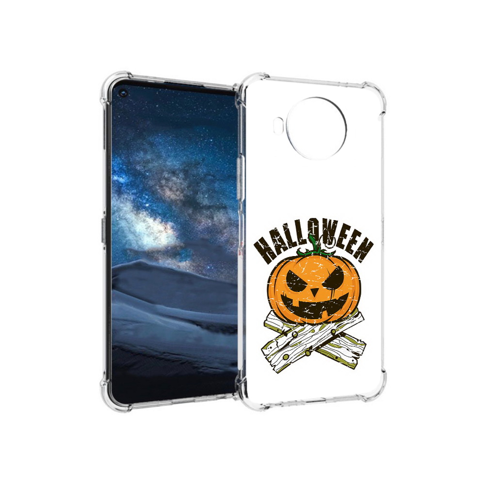 

Чехол MyPads Tocco для Nokia 8.3 Хэллоуин доски тыква (PT227053.110.194), Прозрачный, Tocco