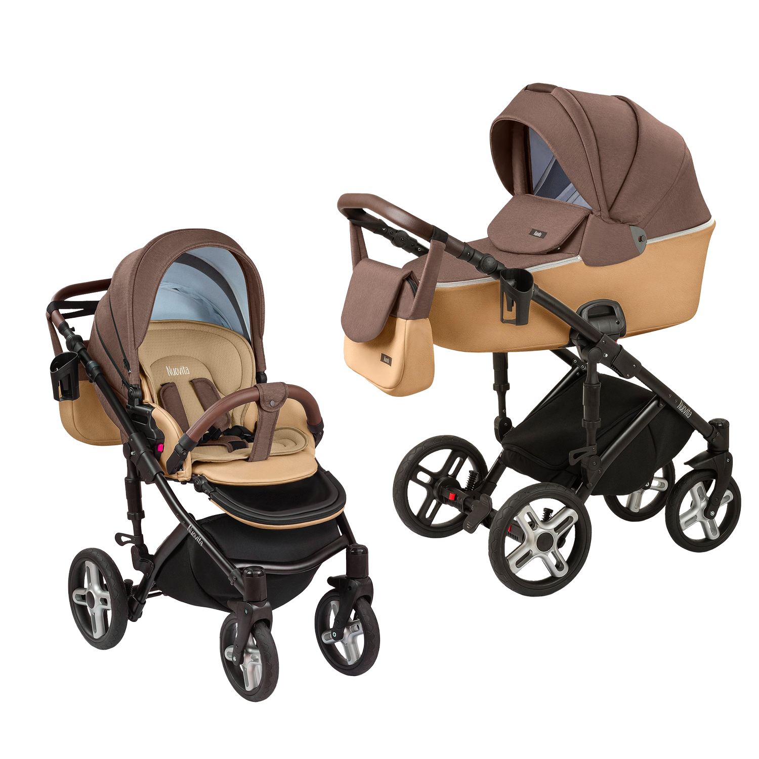 фото Детская коляска nuovita carro sport 2 в 1 (marrone oro/золотисто-коричневый)