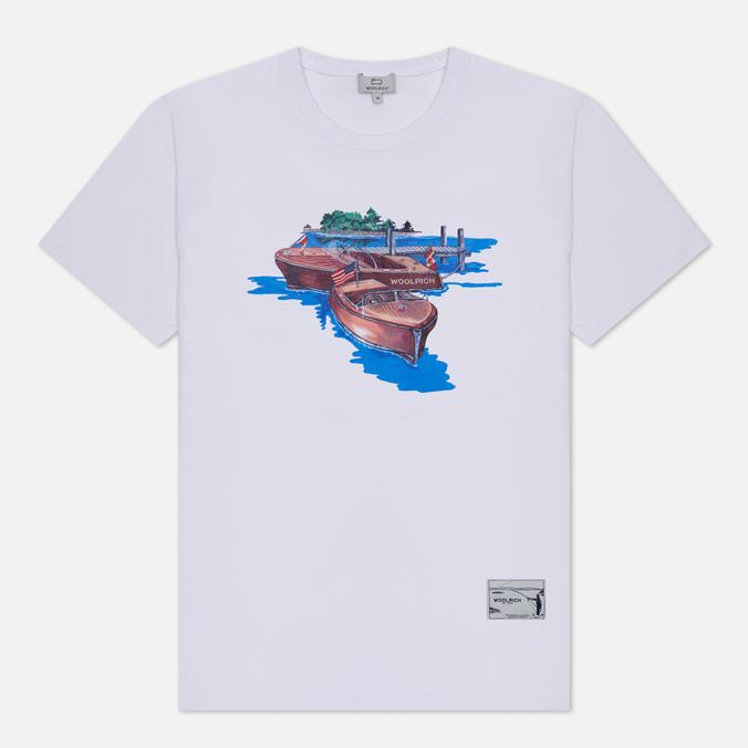 

Мужская футболка Woolrich Painted Zavikon белый, Размер S, Painted Zavikon