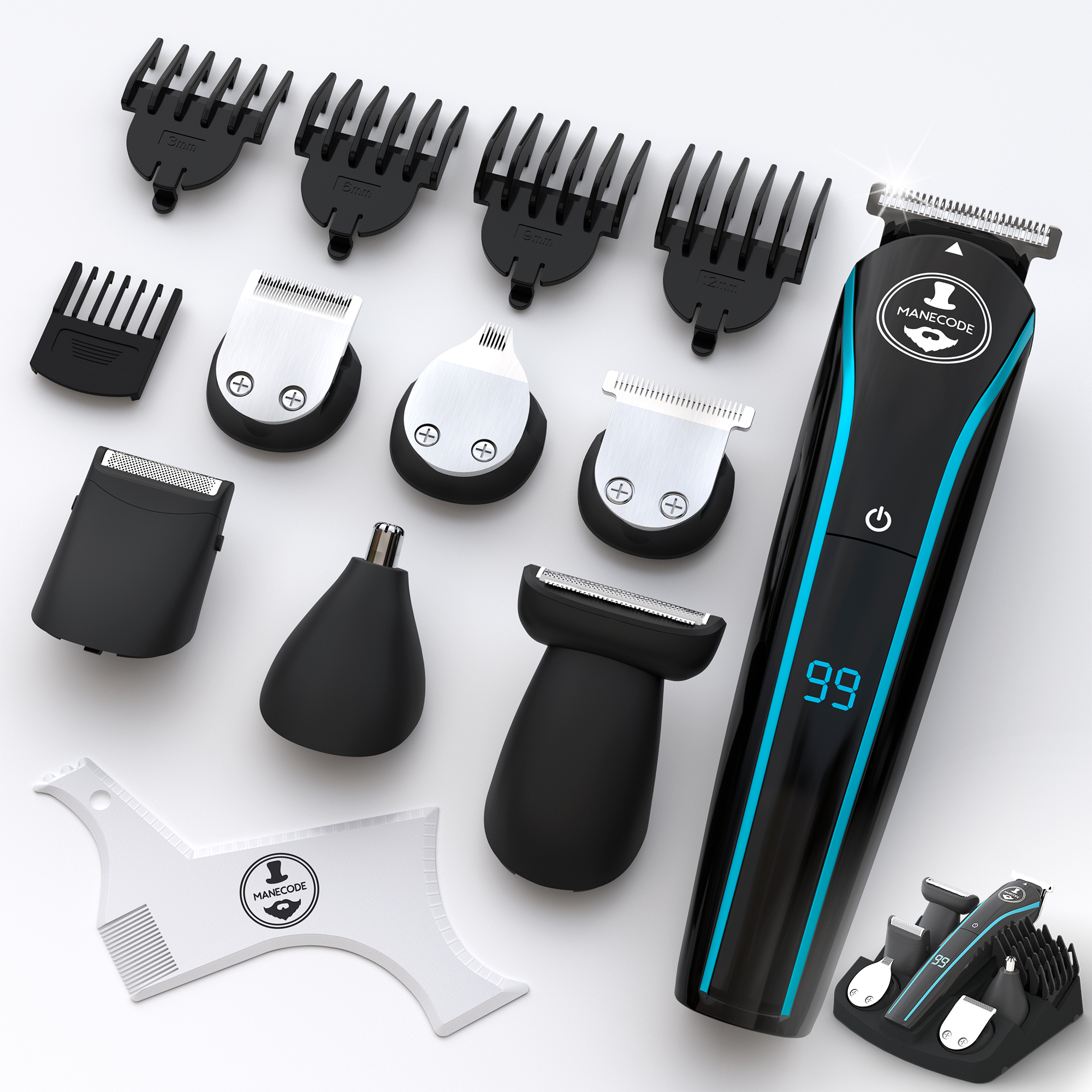 

Триммер Manecode 11 в 1 синий, черный, HAIRCLIPPER