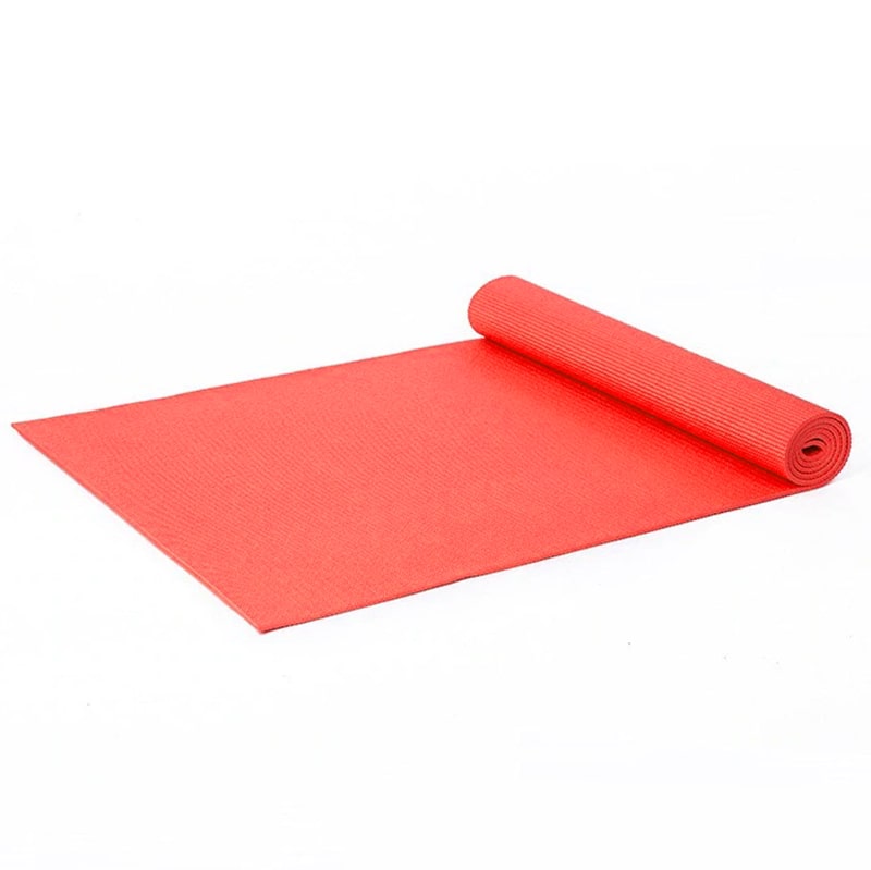 фото Коврик для йоги baziator mat красный 170 см, 0,3 мм