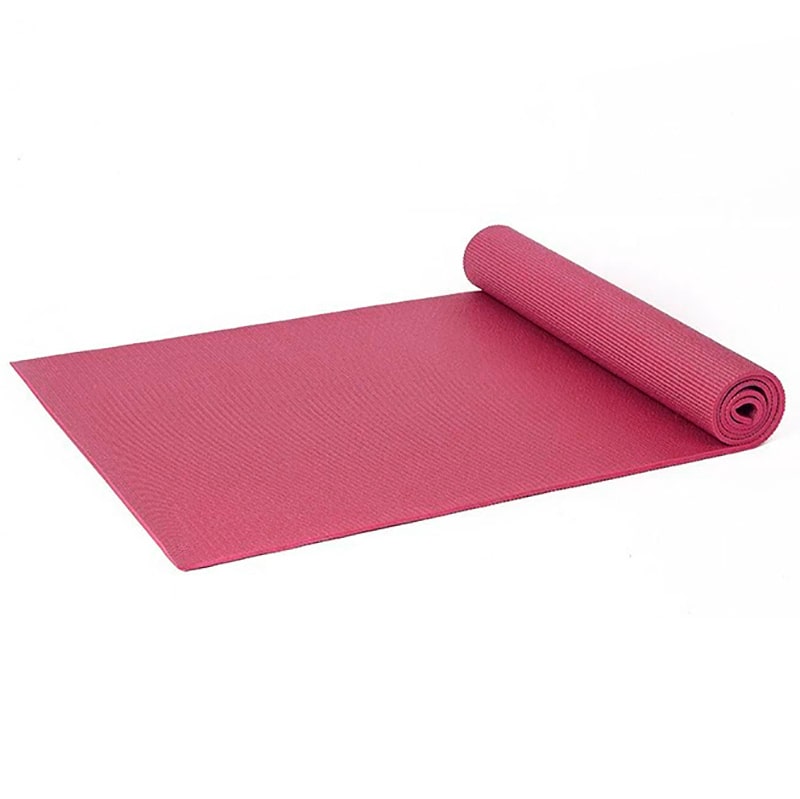 фото Коврик для йоги и фитнеса yoga mat 3 мм универсальный розовый baziator