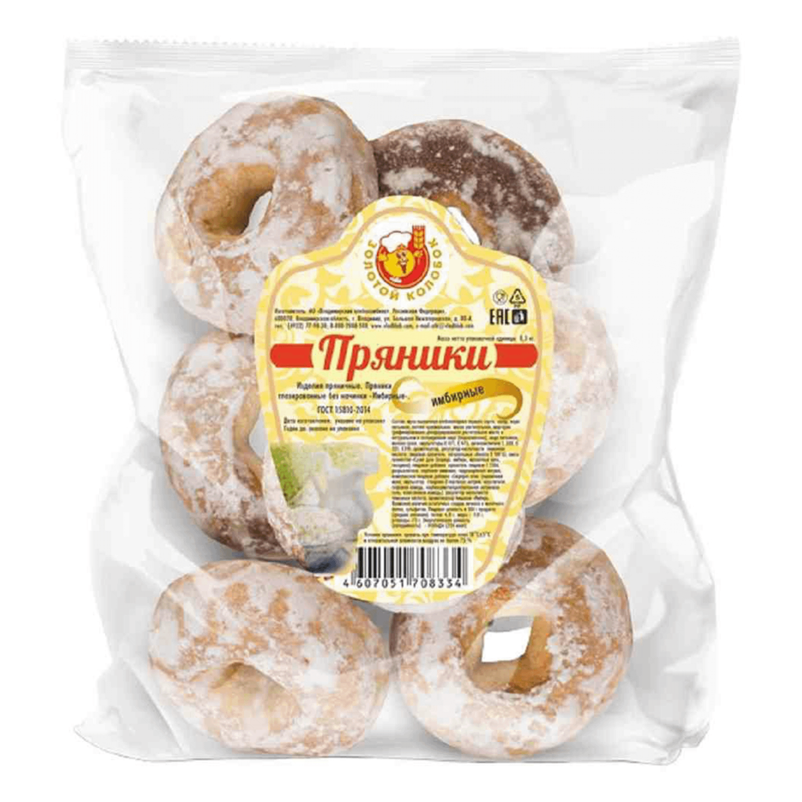 

Пряники Золотой колобок с творогом 300 г