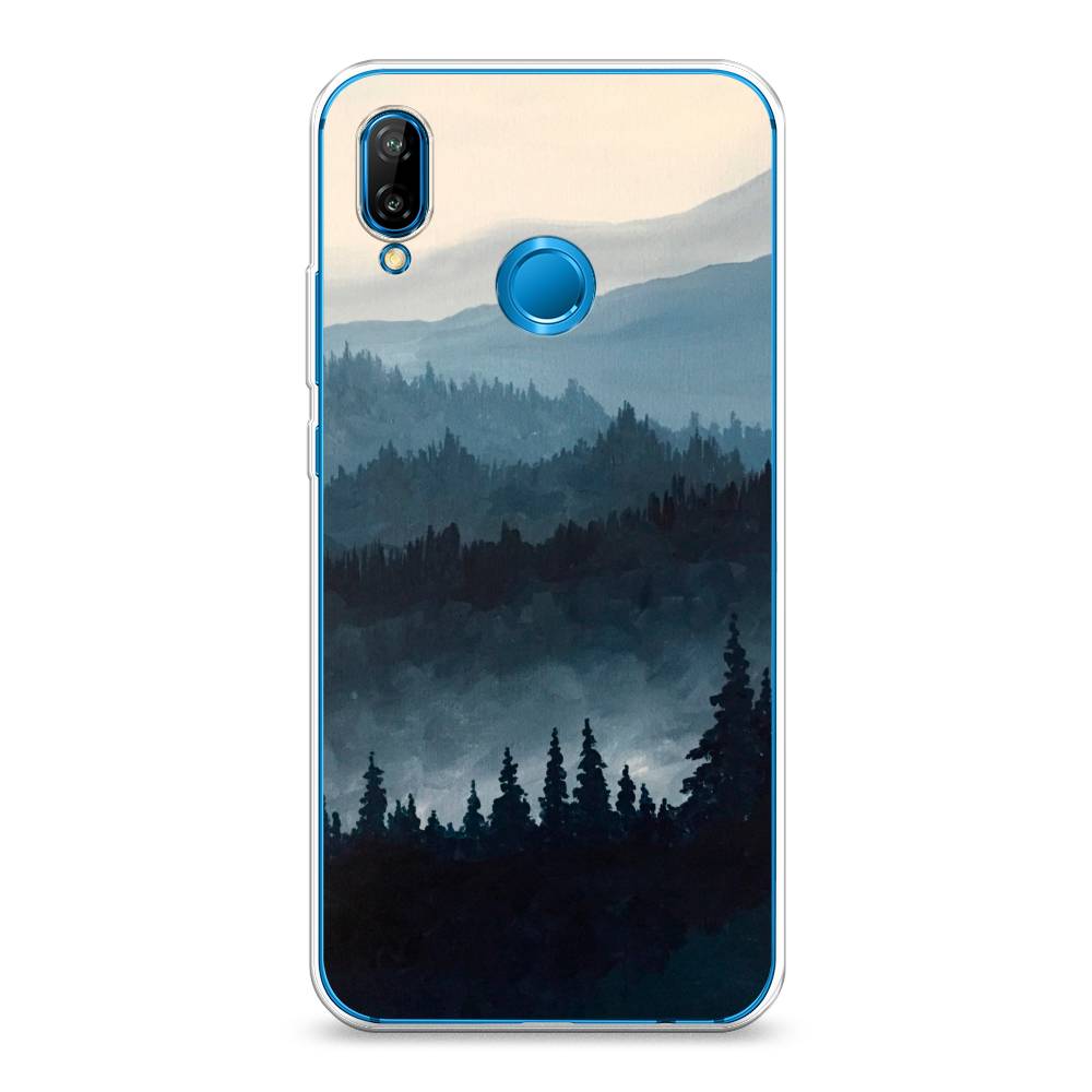 

Чехол Awog на Huawei Nova 3E "Туманные горы", Бежевый;серый;черный, 65650-4