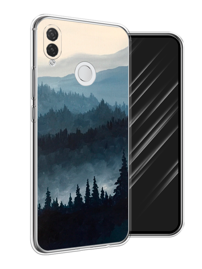

Чехол Awog на Huawei P Smart Plus "Туманные горы", Бежевый;серый;черный, 68250-4