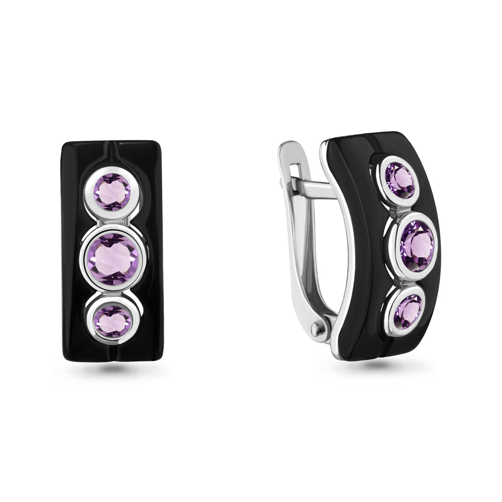 

Серьги из серебра с аметистом Aquamarine 4712204_925_р, 4712204_925_р