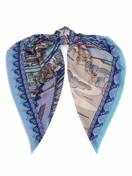 

Платок женский ELEGANZZA 01-00041593 голубой, 120х120 см, 01-00041593