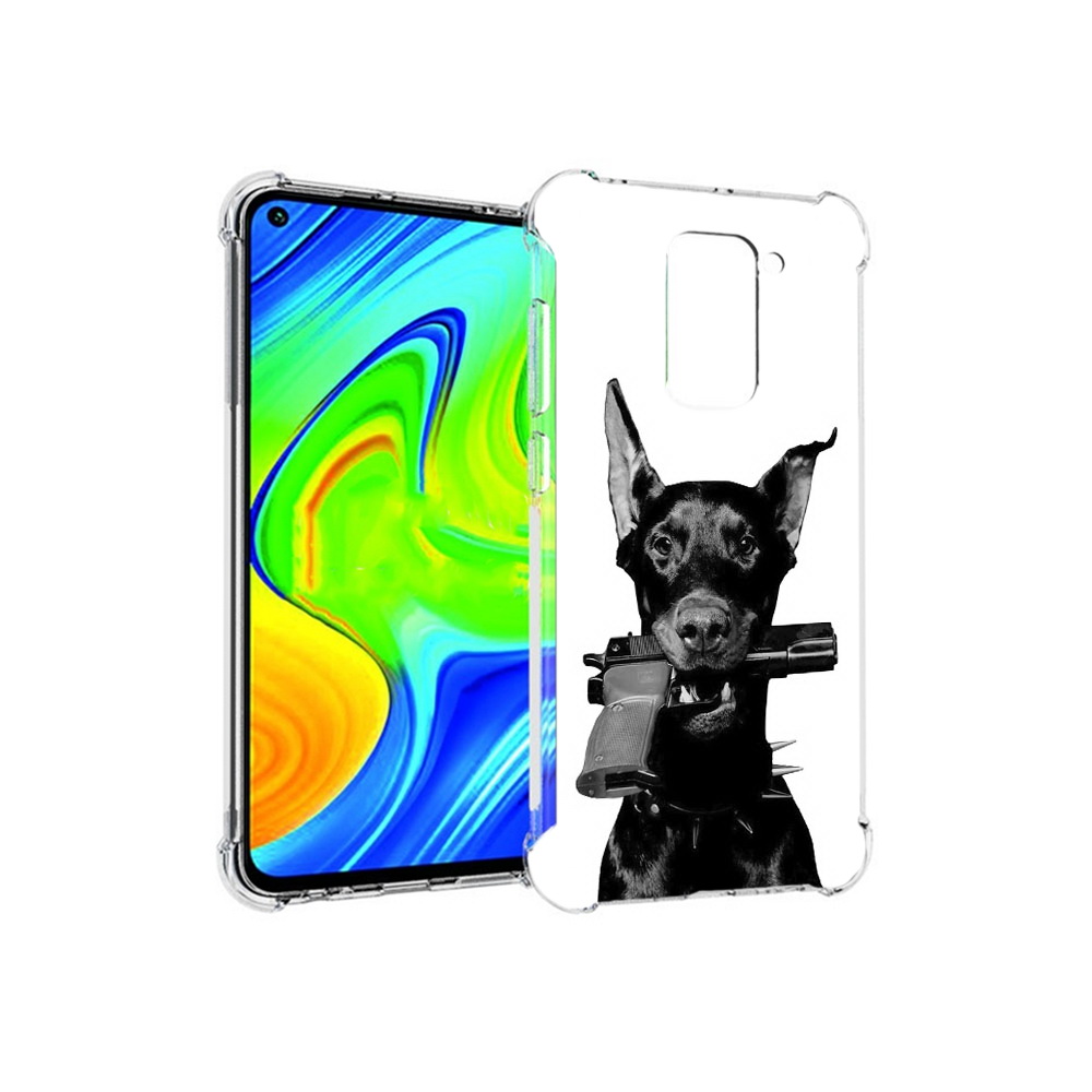 Чехол MyPads Tocco для Xiaomi Redmi Note 9 доберман с пистолетом (PT150805.258.331)