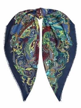 

Платок женский ELEGANZZA 01-00041599 синий, 120х120 см, 01-00041599