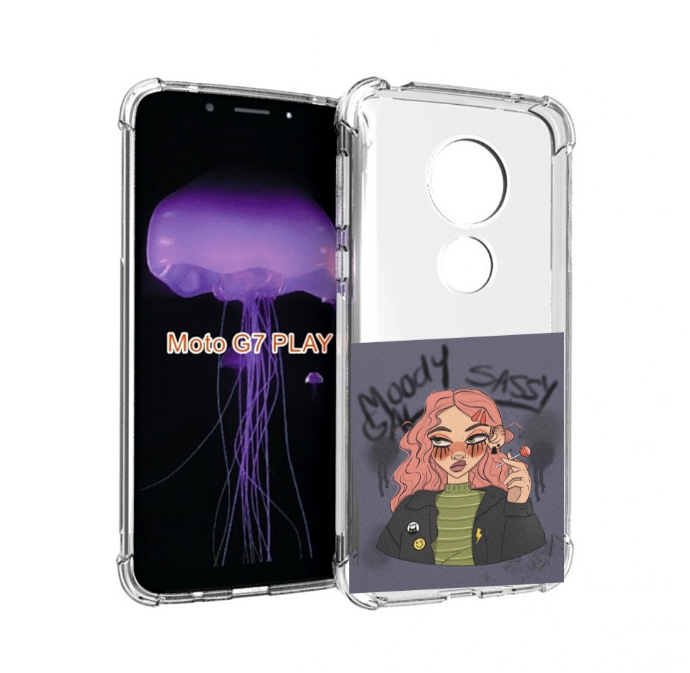 

Чехол MyPads дерзкое-настроение женский для Motorola Moto G7 Play, Прозрачный, Tocco