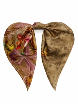 Шейный платок женский ELEGANZZA 01-00041565 коричневый, 53х53 см