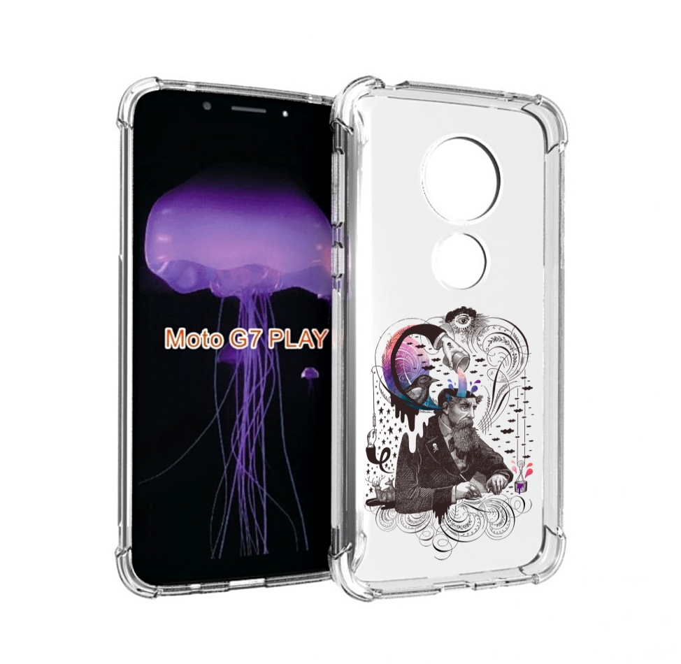 

Чехол MyPads абстракция думающий мужчина для Motorola Moto G7 Play, Прозрачный, Tocco