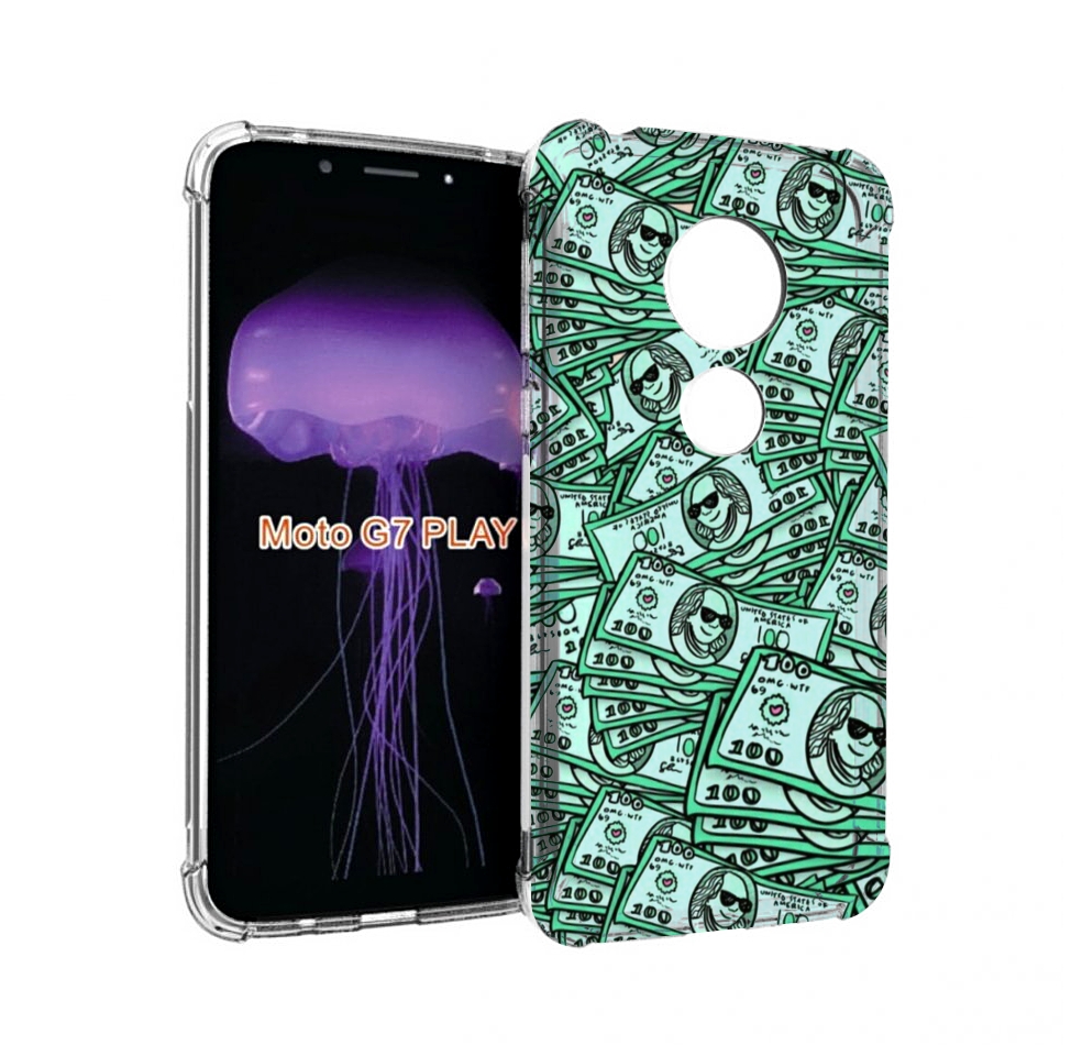 

Чехол MyPads доллары картинка для Motorola Moto G7 Play, Прозрачный, Tocco