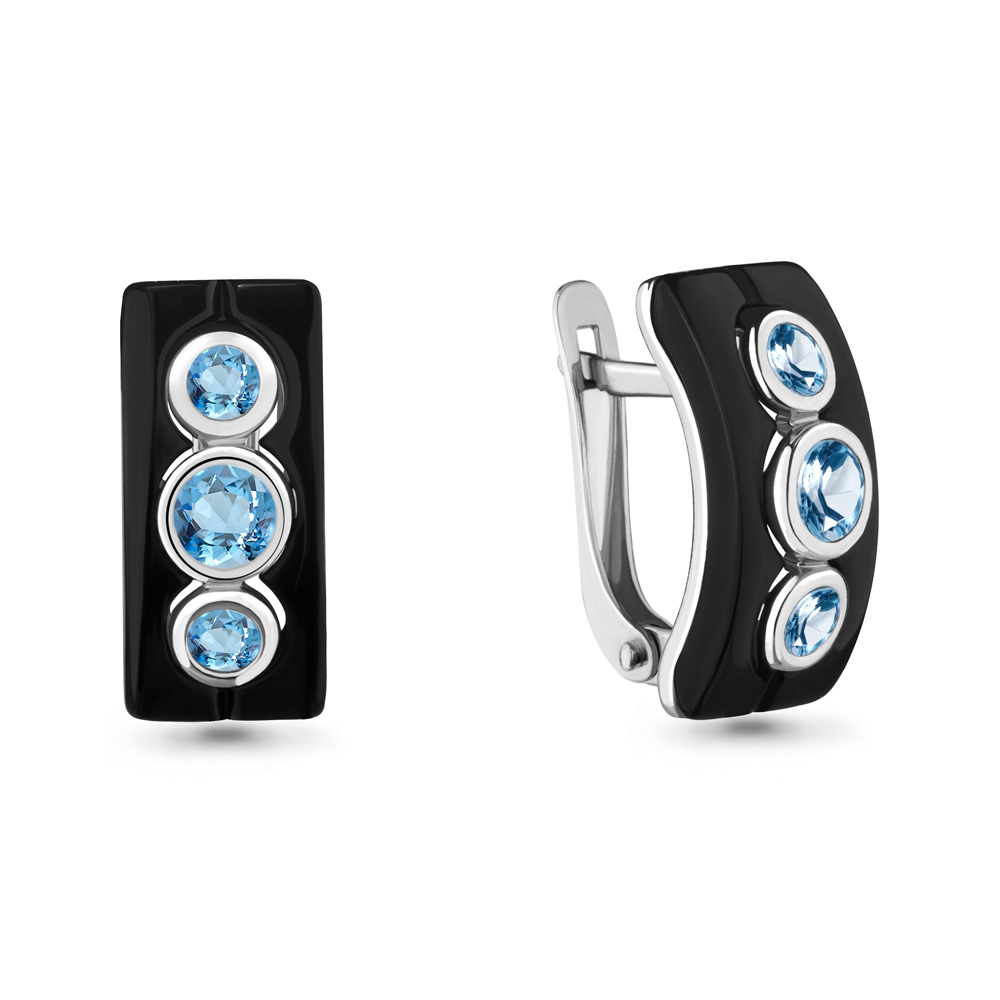 

Серьги из серебра с топазом Aquamarine 4712205_925_р, 4712205_925_р