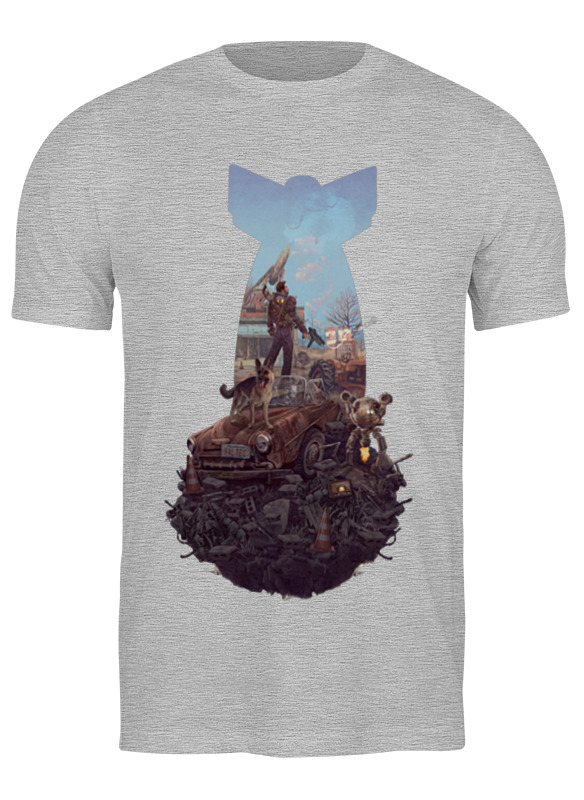 

Футболка мужская Printio Fallout серая 3XL, Серый, Fallout