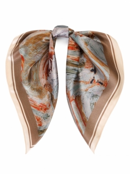 фото Платок женский eleganzza 01-00041580 коричневый, 53х53 см