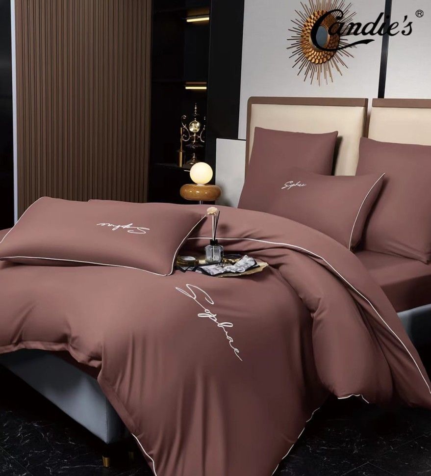 фото Комплект постельного белья candies сатин евро